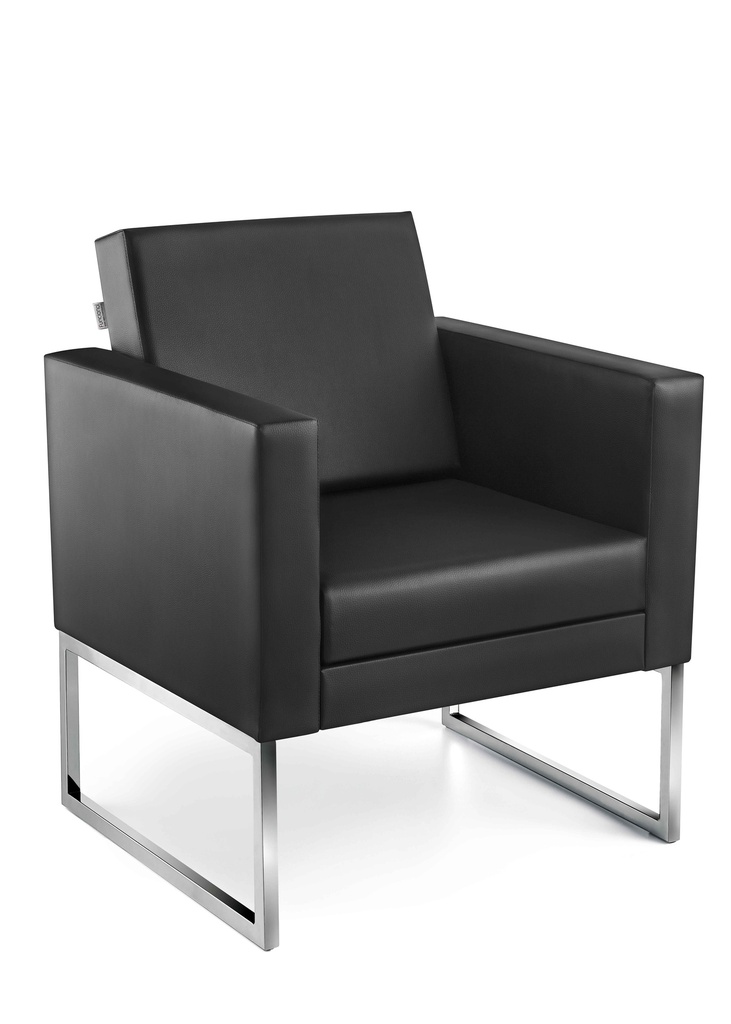 Poltrona Modelo Lift Patas Cromadas 