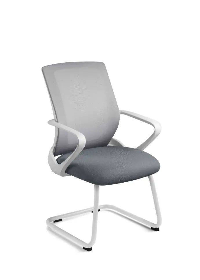 Silla de interlocutor fija Vibe blanca pata pintada