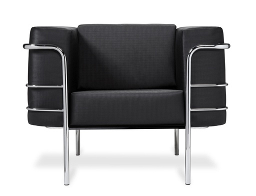 Poltrona Modelo Square Cuero Negro