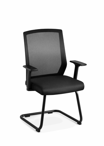 Silla Interlocutor Modelo Gift, Patas de Nylon fijas, brazos regulables 